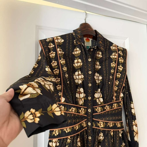 Farm Rio Black Bold Flowers Mini Dress - Picture 7 of 8